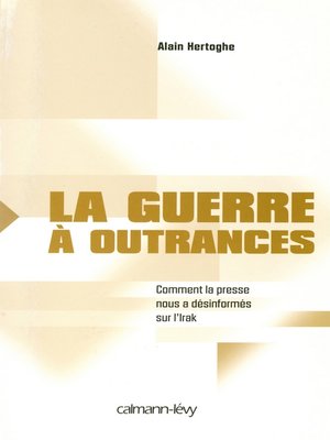 cover image of La Guerre à outrances